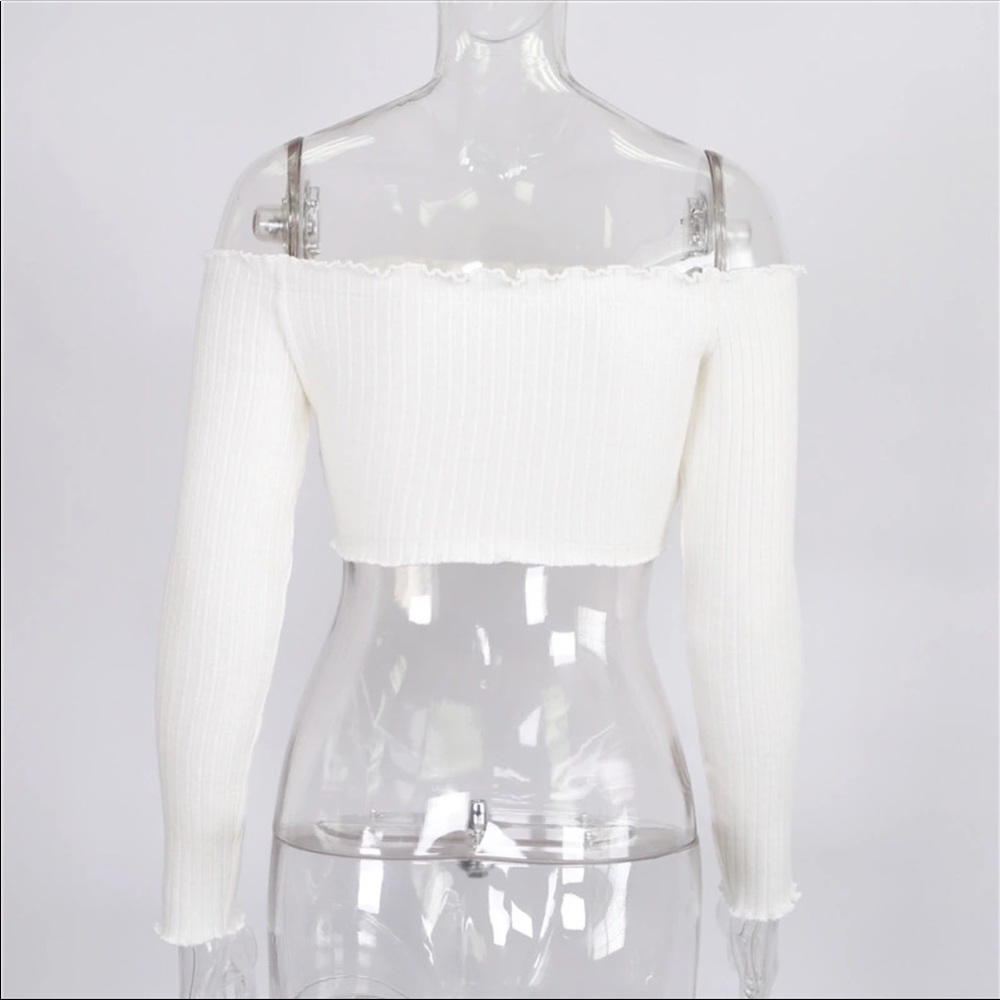 Cropped Ruffle sweater - Picture 4 of 5